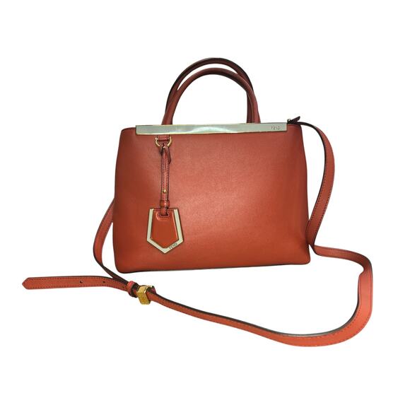 Fendi Red Leather Mini 2jours Tote - Picture 11 of 11